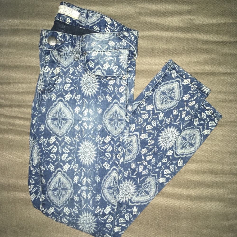 Free People tribal print jeans